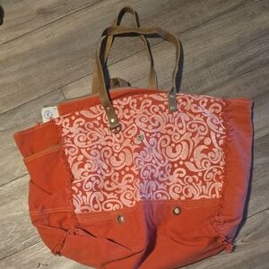Myra Bag Stylish Orange XL Tote Bag